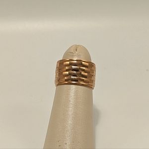 925 Sterling Silver Gold Plated, Textured Ring